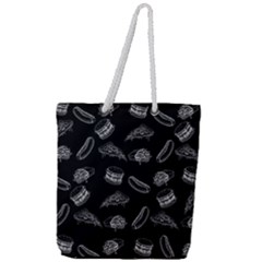 Fast Food Pattern Full Print Rope Handle Tote (large) by Valentinaart