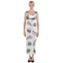 Fast food pattern Fitted Maxi Dress View1