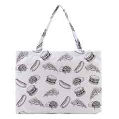 Fast Food Pattern Medium Tote Bag by Valentinaart