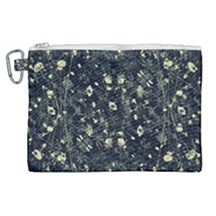 Dark Floral Collage Pattern Canvas Cosmetic Bag (xl) by dflcprints