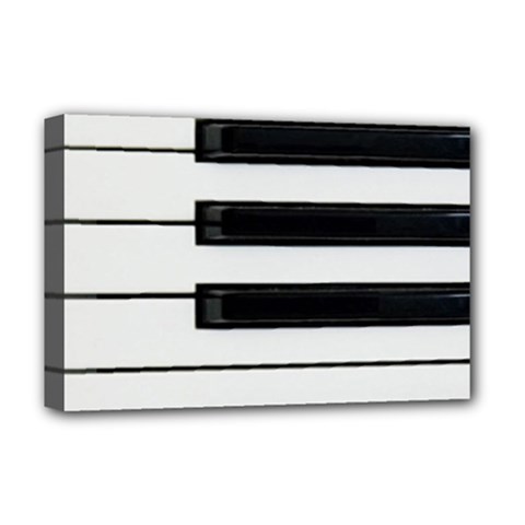 Keybord Piano Deluxe Canvas 18  x 12  (Stretched)