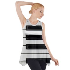 Keybord Piano Side Drop Tank Tunic