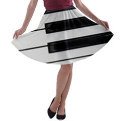 Keybord Piano A-line Skater Skirt