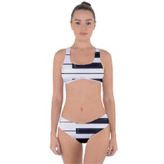 Keybord Piano Criss Cross Bikini Set