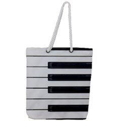 Keybord Piano Full Print Rope Handle Tote (Large)