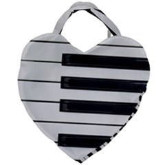 Keybord Piano Giant Heart Shaped Tote