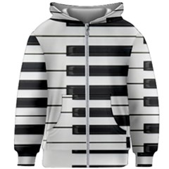 Keybord Piano Kids Zipper Hoodie Without Drawstring