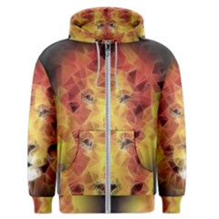 Fractal Lion Men s Zipper Hoodie