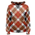 Smart Plaid Warm Colors Women s Pullover Hoodie View1