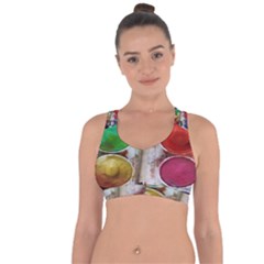 Paint Box Cross String Back Sports Bra