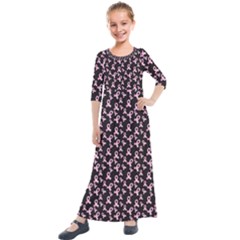 Breast Cancer Wallpapers Kids  Quarter Sleeve Maxi Dress