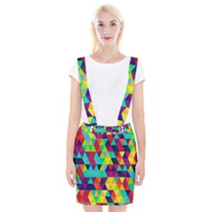 Bright Color Triangles Seamless Abstract Geometric Background Braces Suspender Skirt