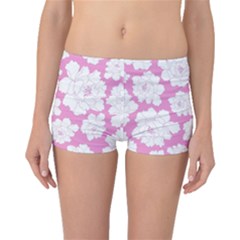 Beauty Flower Floral Pink Boyleg Bikini Bottoms