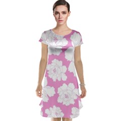 Beauty Flower Floral Pink Cap Sleeve Nightdress