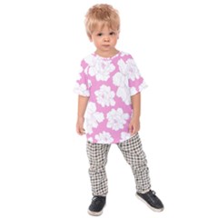 Beauty Flower Floral Pink Kids Raglan Tee