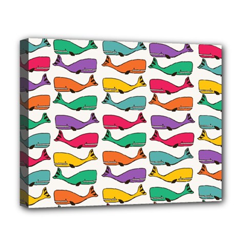 Fish Whale Cute Animals Deluxe Canvas 20  X 16  (stretched)
