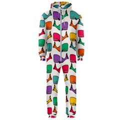 Fish Whale Cute Animals Hooded Jumpsuit (men) 