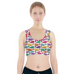 Fish Whale Cute Animals Sports Bra With Pocket by Alisyart