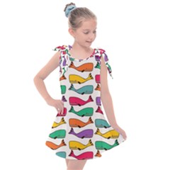 Fish Whale Cute Animals Kids  Tie Up Tunic Dress