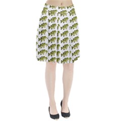 Green Small Fish Water Pleated Skirt