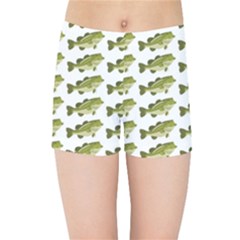 Green Small Fish Water Kids Sports Shorts