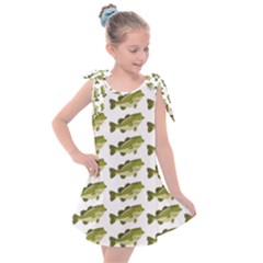 Green Small Fish Water Kids  Tie Up Tunic Dress