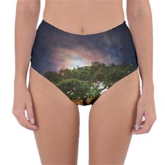 Lone Tree Fantasy Space Sky Moon Reversible High-waist Bikini Bottoms by Alisyart