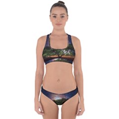 Lone Tree Fantasy Space Sky Moon Cross Back Hipster Bikini Set