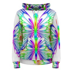 Rainbow Butterfly Women s Pullover Hoodie