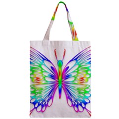 Rainbow Butterfly Zipper Classic Tote Bag by amazinganimals