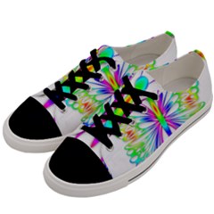 Rainbow Butterfly Men s Low Top Canvas Sneakers by amazinganimals