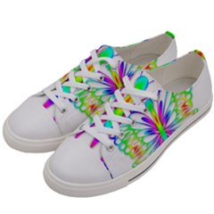 Rainbow Butterfly Women s Low Top Canvas Sneakers by amazinganimals