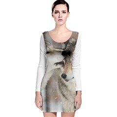 Lovable Wolves Long Sleeve Velvet Bodycon Dress by amazinganimals