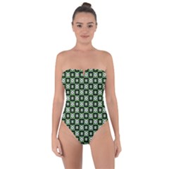 Soccer Ball Pattern Tie Back One Piece Swimsuit by dflcprints