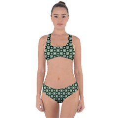 Soccer Ball Pattern Criss Cross Bikini Set