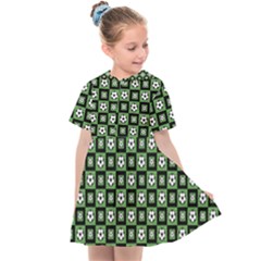 Soccer Ball Pattern Kids  Sailor Dress by dflcprints