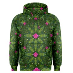 The Most Sacred Lotus Pond  With Bloom    Mandala Men s Pullover Hoodie by pepitasart