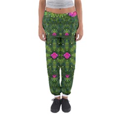 The Most Sacred Lotus Pond  With Bloom    Mandala Women s Jogger Sweatpants by pepitasart