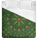 The Most Sacred Lotus Pond  With Bloom    Mandala Duvet Cover (King Size) View1