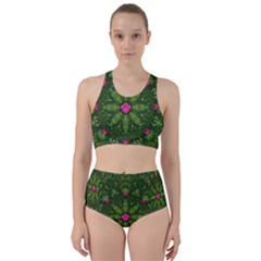 The Most Sacred Lotus Pond  With Bloom    Mandala Racer Back Bikini Set by pepitasart