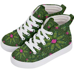 The Most Sacred Lotus Pond  With Bloom    Mandala Kid s Hi-top Skate Sneakers by pepitasart