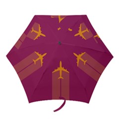 Airplane Jet Yellow Flying Wings Mini Folding Umbrellas by Nexatart