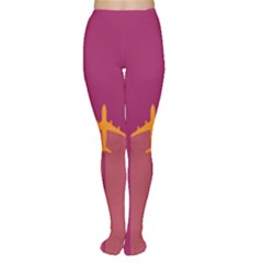 Airplane Jet Yellow Flying Wings Tights by Nexatart