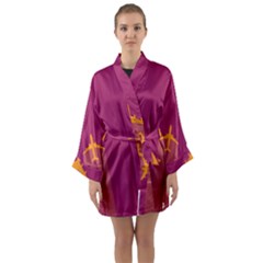 Airplane Jet Yellow Flying Wings Long Sleeve Kimono Robe by Nexatart