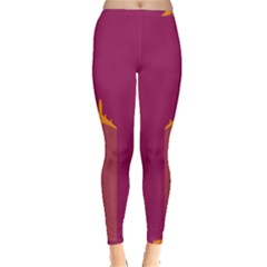 Airplane Jet Yellow Flying Wings Inside Out Leggings by Nexatart