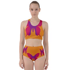 Butterfly Wings Insect Nature Racer Back Bikini Set