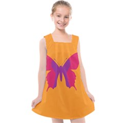 Butterfly Wings Insect Nature Kids  Cross Back Dress by Nexatart