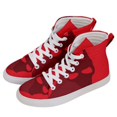 Skull Alien Species Red Character Men s Hi-top Skate Sneakers