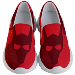 Skull Alien Species Red Character Kid s Lightweight Slip Ons