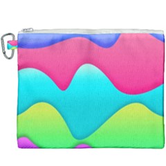 Lines Curves Colors Geometric Lines Canvas Cosmetic Bag (xxxl)